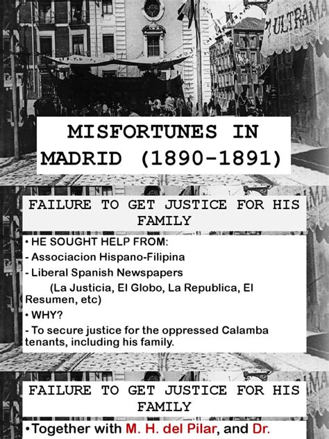 Rizal's Misfortunes in Madrid (1890.